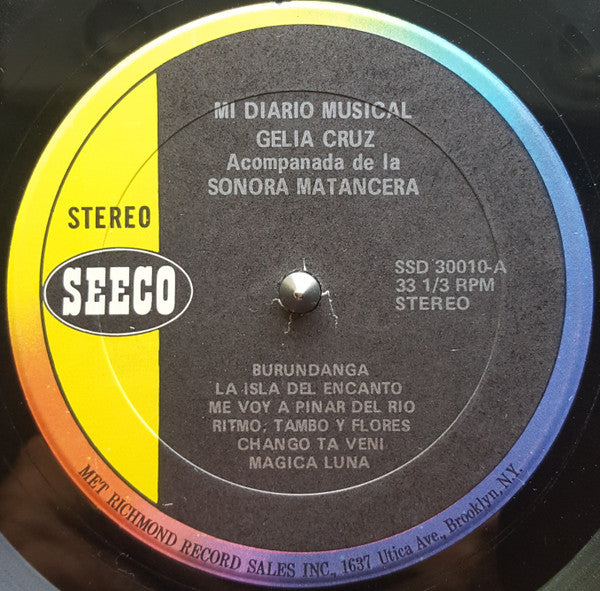 Celia Cruz Acompañada De La Sonora Matancera : Mi Diario Musical (LP, Comp, RP, Gat)