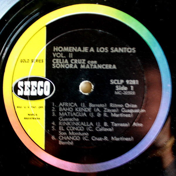 Celia Cruz : Homenaje A Los Santos Vol. 2 (LP, Album)