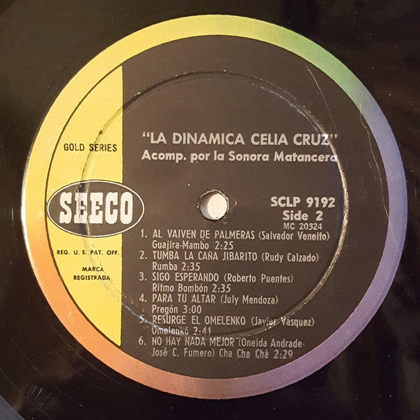 Celia Cruz Con La Sonora Matancera : La Dinamica! (LP, Album, Mono)