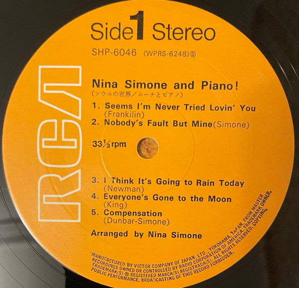 Nina Simone : Nina Simone And Piano ! (LP, Album)