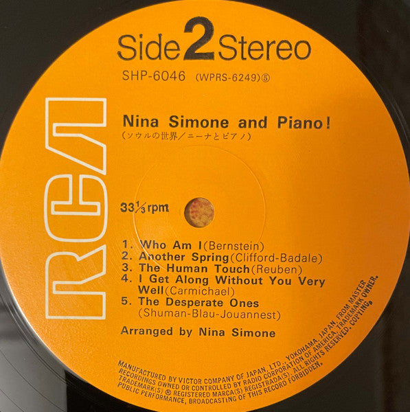 Nina Simone : Nina Simone And Piano ! (LP, Album)