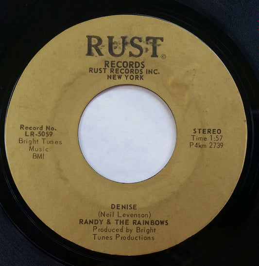 Randy & The Rainbows : Denise / Come Back (7")
