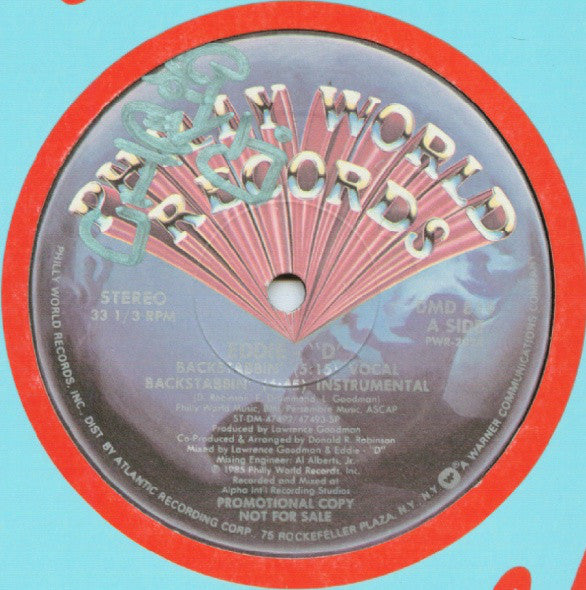 Eddie "D" : Backstabbin' (12", Promo)