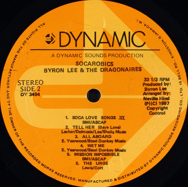 Byron Lee And The Dragonaires : Socarobics (LP, Album)