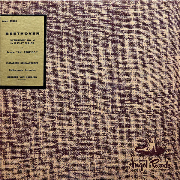 Herbert von Karajan, Elisabeth Schwarzkopf, Philharmonia Orchestra, Ludwig van Beethoven : Beethoven: Symphony No. 4 in B Flat Major / Ah Perfido! (LP, Album, Mono)