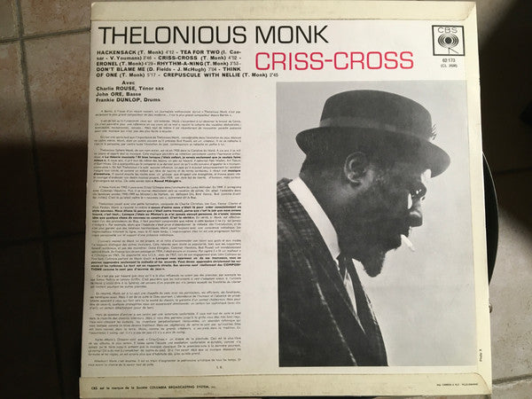 Thelonious Monk : Criss-Cross (LP, Album, Mono)