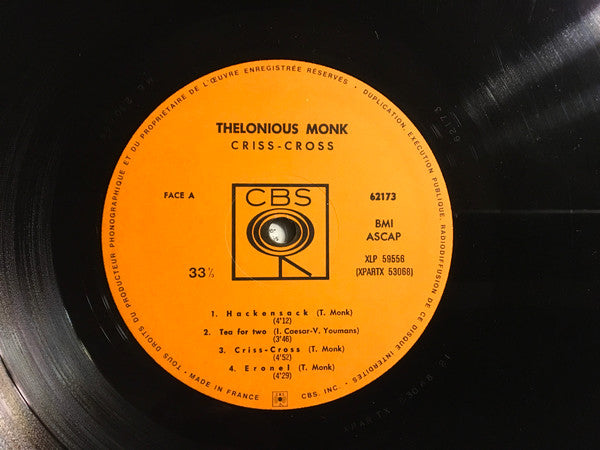 Thelonious Monk : Criss-Cross (LP, Album, Mono)