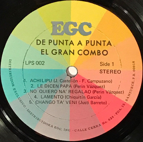 El Gran Combo : De Punta A Punta (LP, Album)