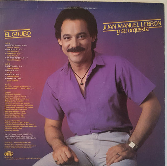 Juan Manuel Lebron Y Su Orquesta : El Grubo (LP, Album)