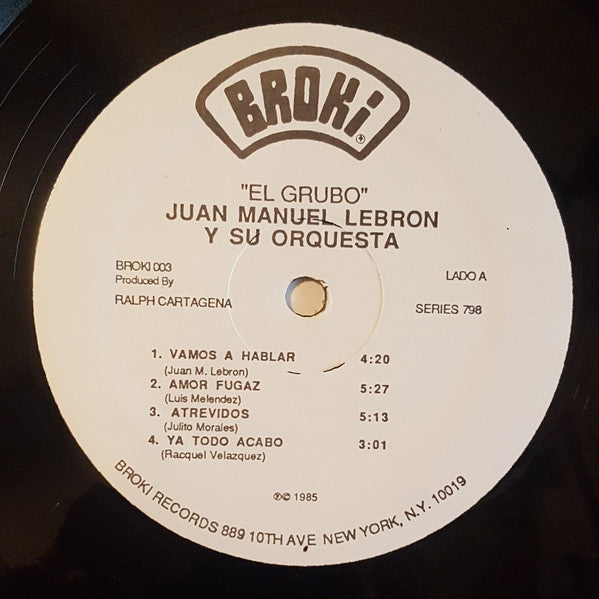Juan Manuel Lebron Y Su Orquesta : El Grubo (LP, Album)
