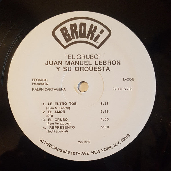 Juan Manuel Lebron Y Su Orquesta : El Grubo (LP, Album)