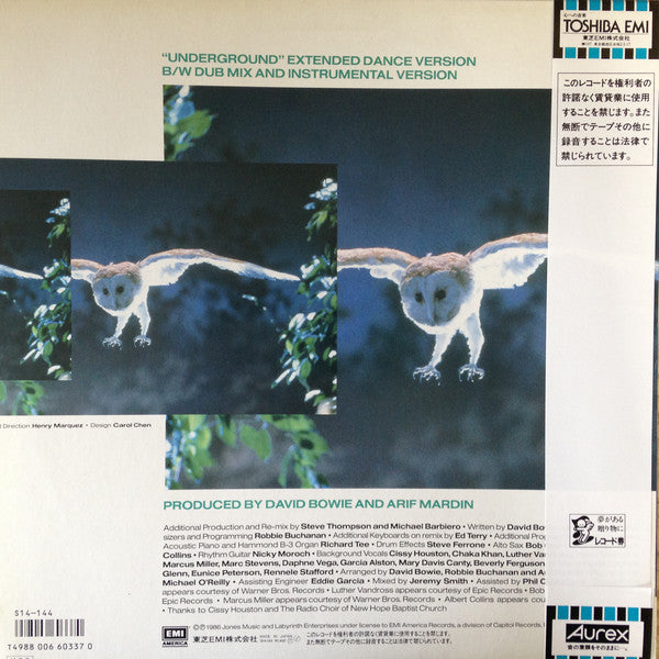 David Bowie : Underground (Extended Dance Mix) (12", Single)