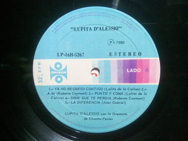 Lupita D'Alessio : Lupita D'Alessio (LP, Album, RE)