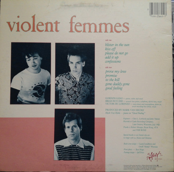 Violent Femmes : Violent Femmes (LP, Album, RP, SRC)