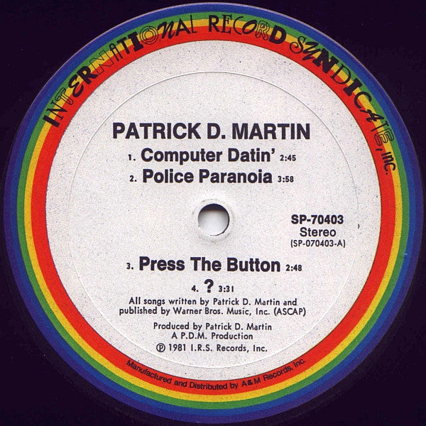 Patrick D. Martin : Patrick D. Martin (LP, Album)