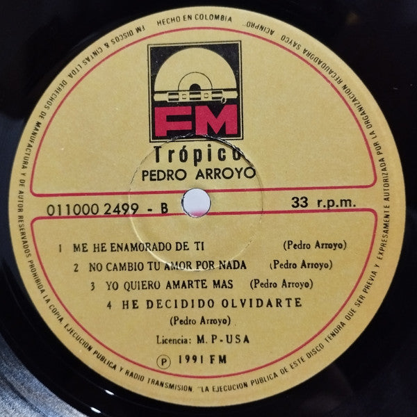 Pedro Arroyo : Tropico  (LP, Album)