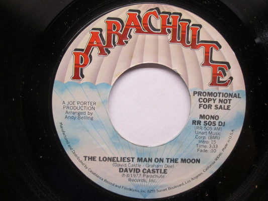 David Castle : The Loneliest Man On The Moon (7", Mono, Promo)