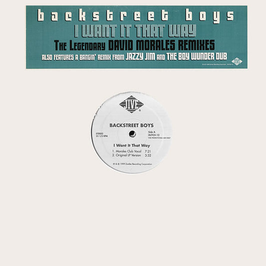 Backstreet Boys : I Want It That Way (2x12", Promo)