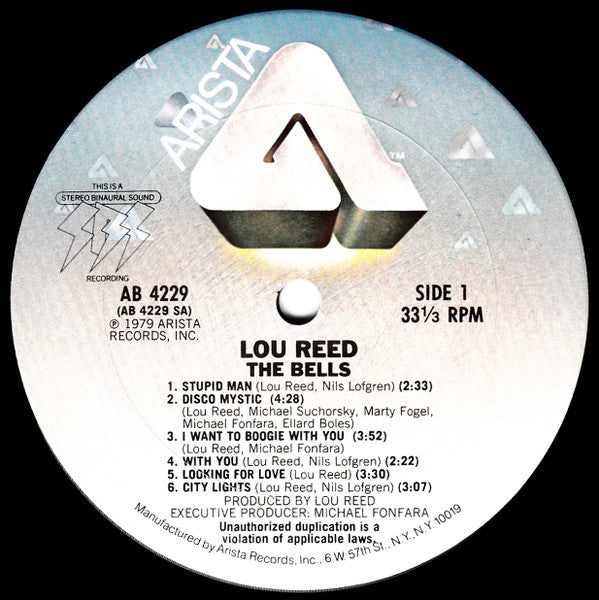 Lou Reed : The Bells (LP, Album, Pit)