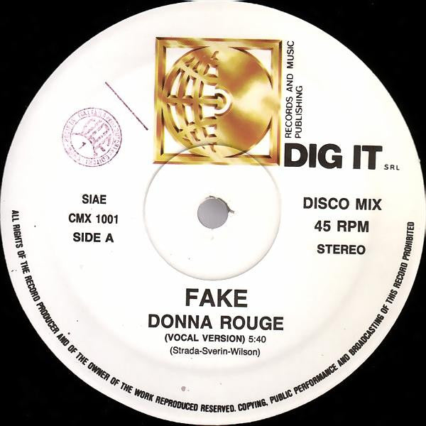 Fake : Donna Rouge (Voglio Fare L'Amore) (12", RE)