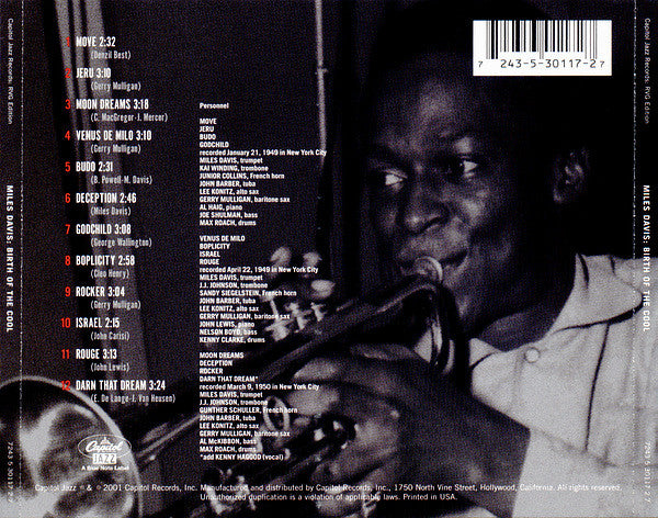 Miles Davis : Birth Of The Cool (CD, Comp, RE, RM)