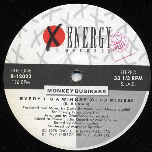 Monkey Business (2) : Every 1's A Winner (12")