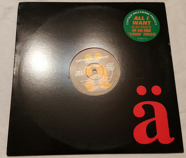 Captain Hollywood Project : All I Want (12", Promo, Red)
