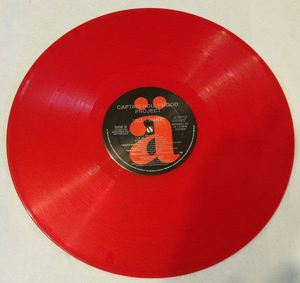 Captain Hollywood Project : All I Want (12", Promo, Red)