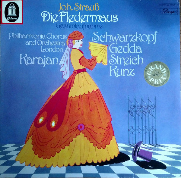 Johann Strauss Jr., Philharmonia Orchestra, Philharmonia Chorus, Herbert von Karajan, Elisabeth Schwarzkopf, Nicolai Gedda, Rita Streich, Erich Kunz : Die Fledermaus (2xLP)