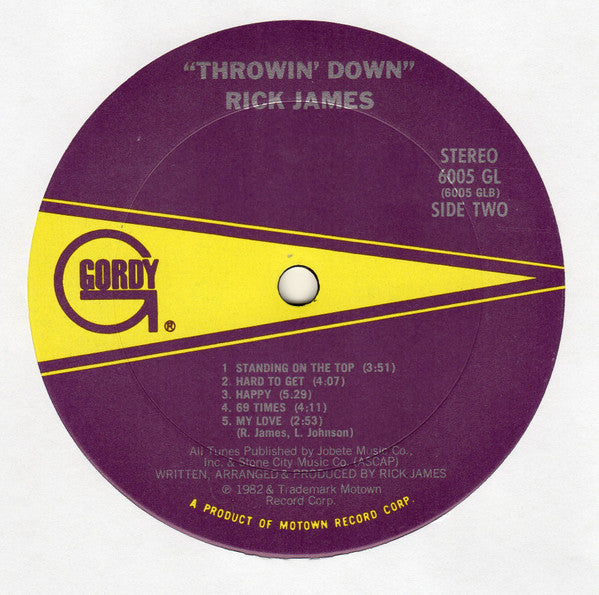 Rick James : Throwin' Down (LP, Album, Club, CRC)