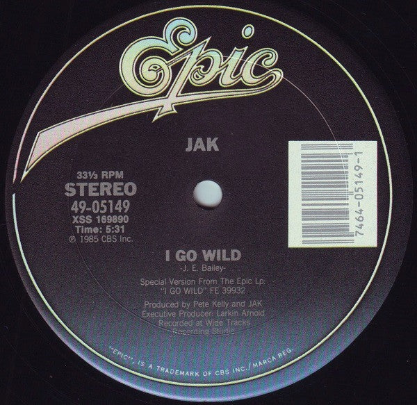 Jak (5) : I Go Wild (12", Single)