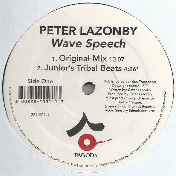 Pete Lazonby : Wave Speech (The Guitar Song) (12")