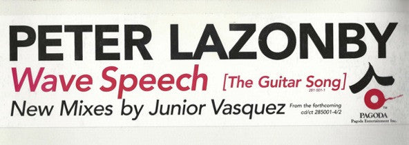 Pete Lazonby : Wave Speech (The Guitar Song) (12")
