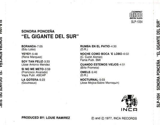 La Sonora Ponceña - El Gigante Del Sur vinyl record, CD (Near Mint (NM or M-)) | Lulo Records