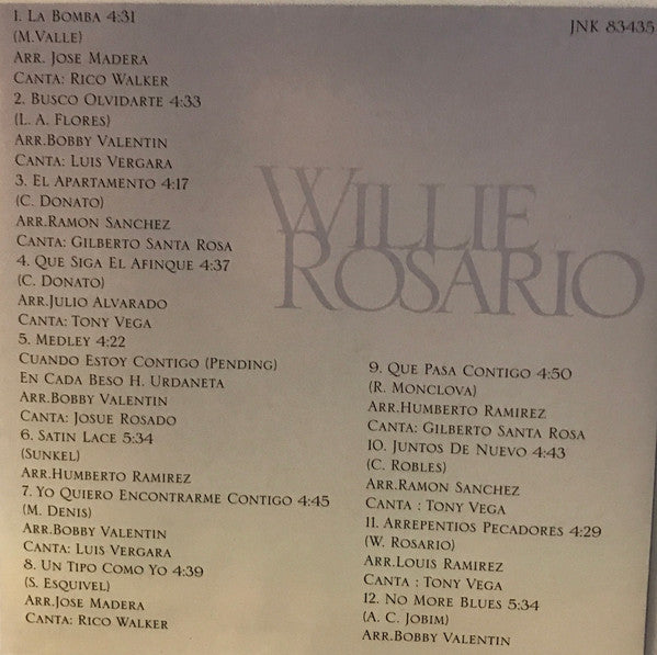 Willie Rosario : Back To The Future (CD, Album)