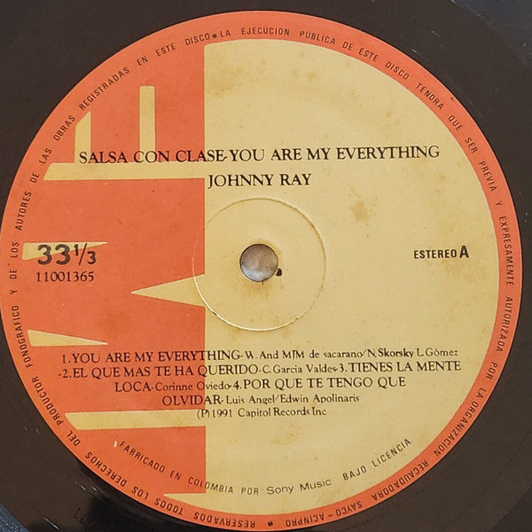 Johnny Ray Y Salsa Con Clase : You Are My Everything (LP, Album)