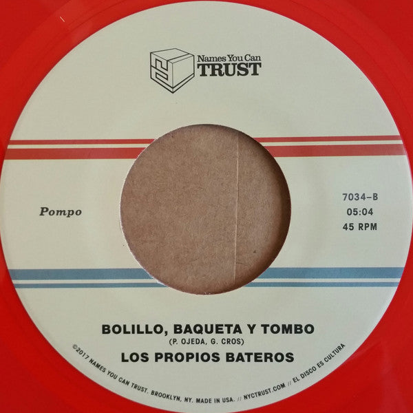 Los Propios Bateros : Batazo Batero (7", Single, Red)