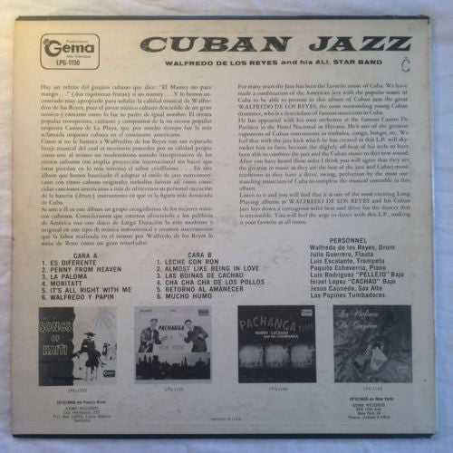 Walfredo De Los Reyes And His All Star Band* : Cuban Jazz (LP, Album, Mono)