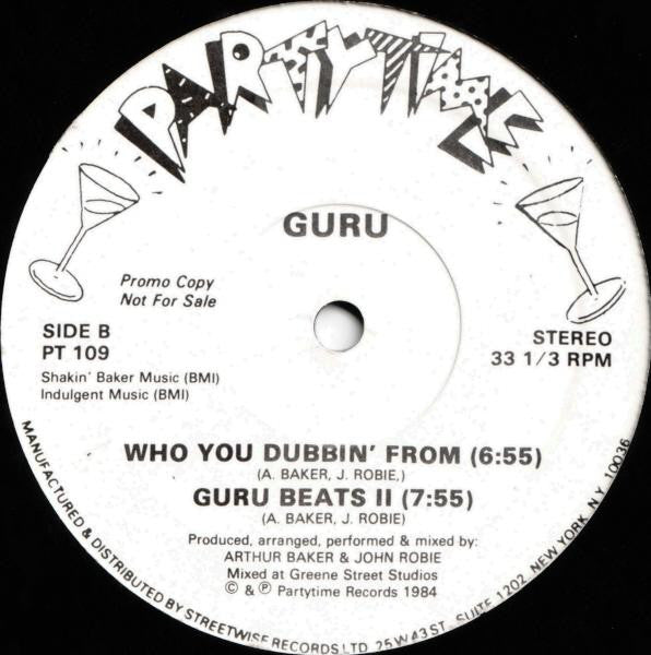Guru (2) : Who You Stealin' From (12", Promo)