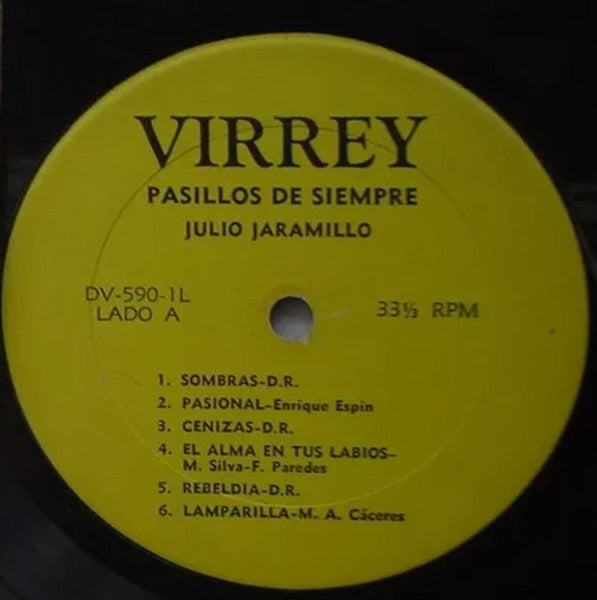 Julio Jaramillo : Pasillos De Siempre (LP, Comp)