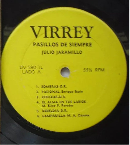 Julio Jaramillo : Pasillos De Siempre (LP, Comp)