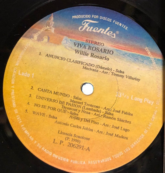 Willie Rosario : ¡Viva Rosario! (LP, Album)