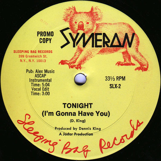 Symeron - Tonight (I'm Gonna Have You) vinyl record, 12" (Very Good Plus (VG+)) | Lulo Records