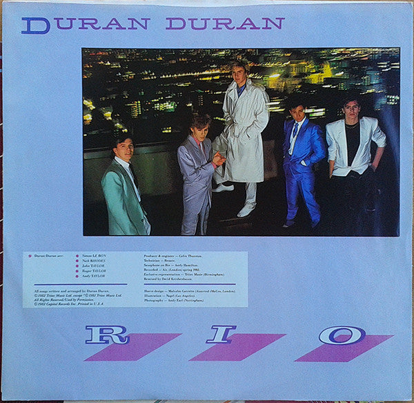 Duran Duran : Rio (LP, Album, Club, Car)