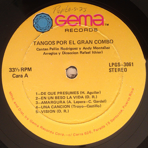 El Gran Combo : Tangos (LP, Album, RE)