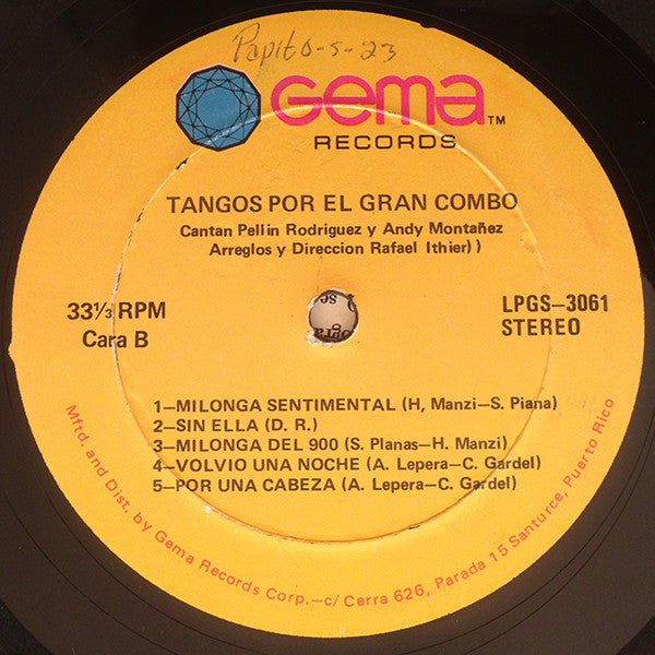 El Gran Combo : Tangos (LP, Album, RE)