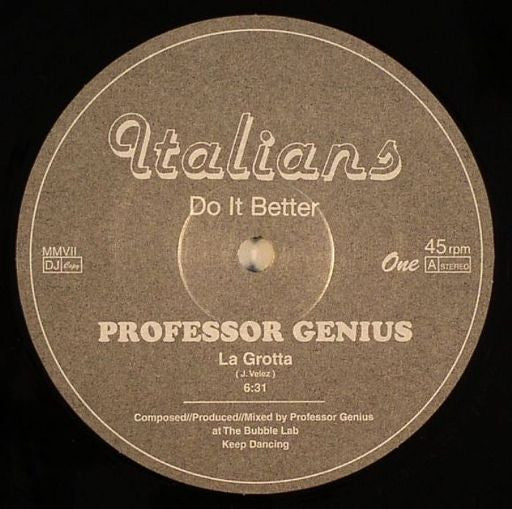 Professor Genius : La Grotta (12", Ltd)