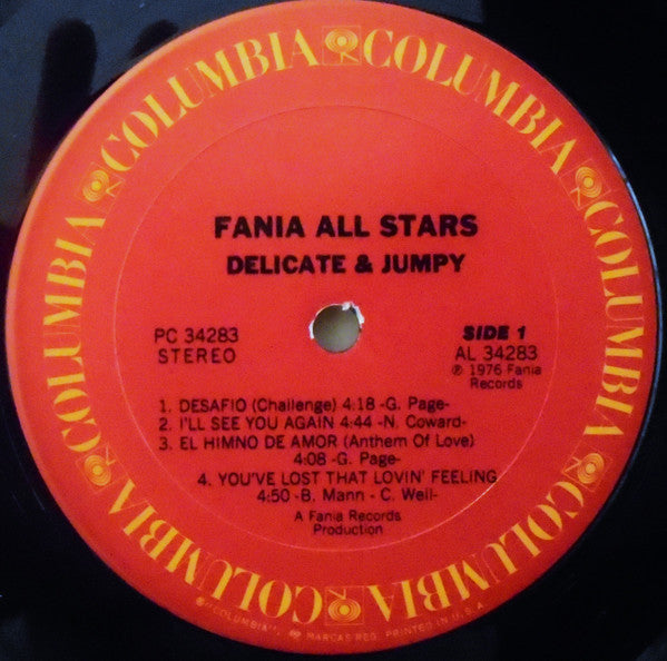 Fania All Stars : Delicate And Jumpy (LP, Album)
