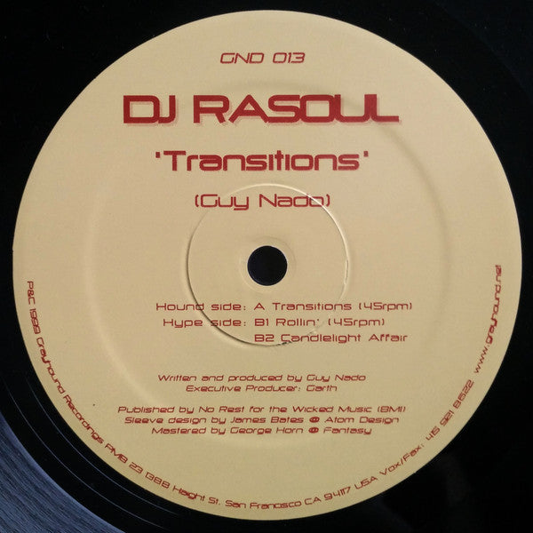 DJ Rasoul : Transitions (12")