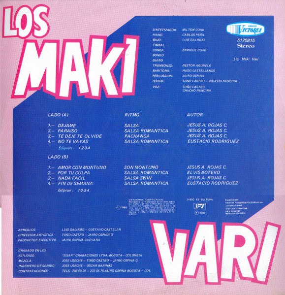 Los Maki Vari : Los Maki Vari (LP, Album)